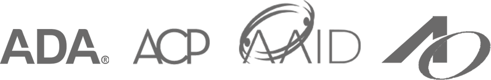 American Dental Association, American College of Prosthodontists, American Academy of Implant Dentistry, Academy of Osseointegration 